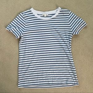 Blue and White Striped Tee